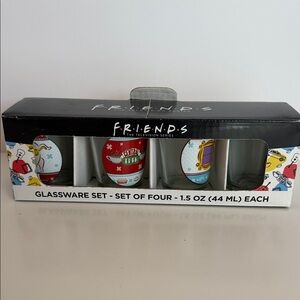 FRIENDS Set of 4 Shot Glasses 1.5oz